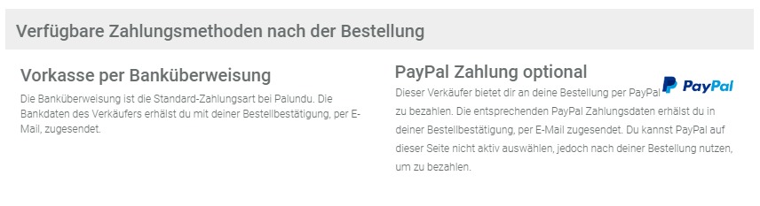 Die PayPal-Einbindung ist nicht optimal gelöst bei Palundu
